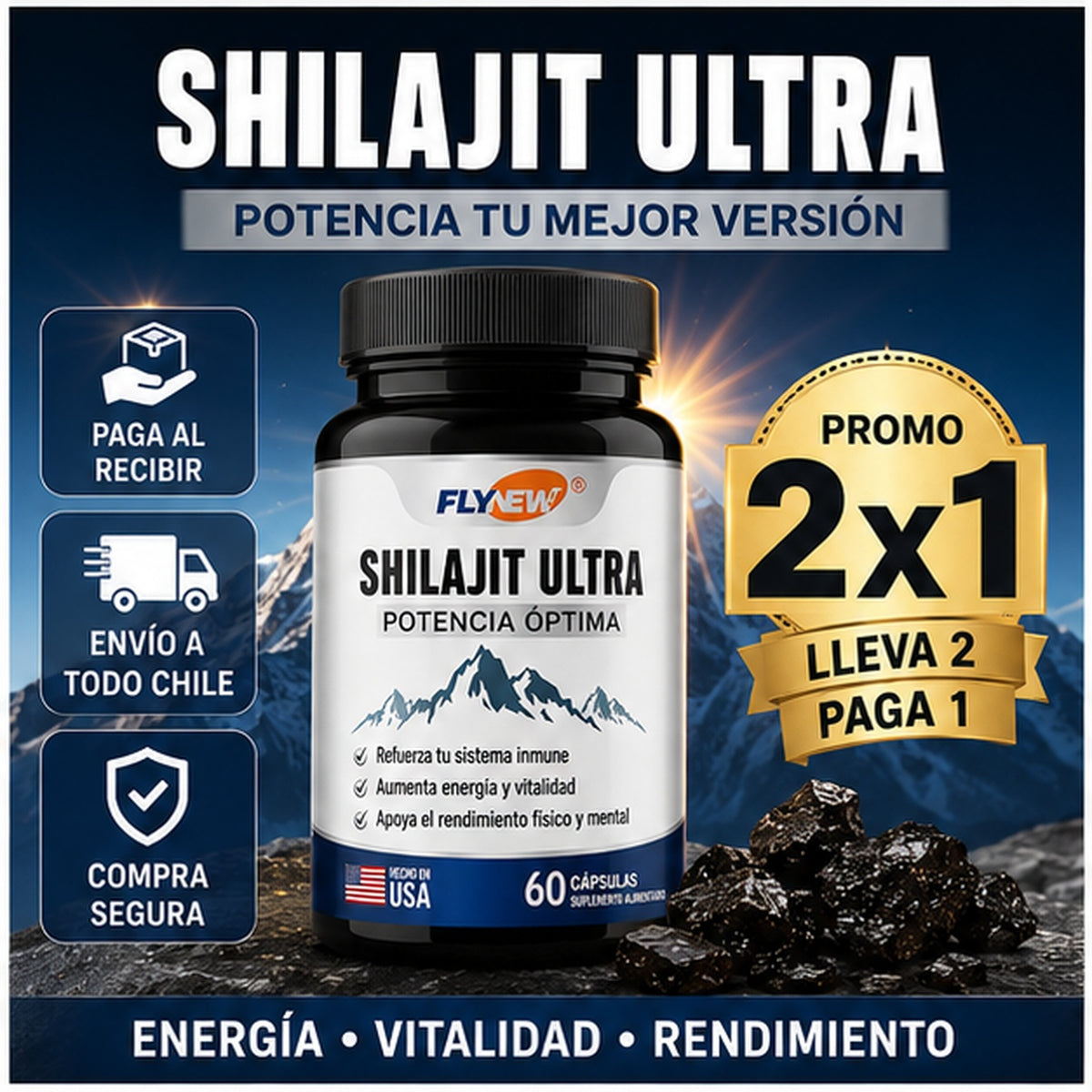 SHILAJIT ULTRA - 60 CAPSULAS