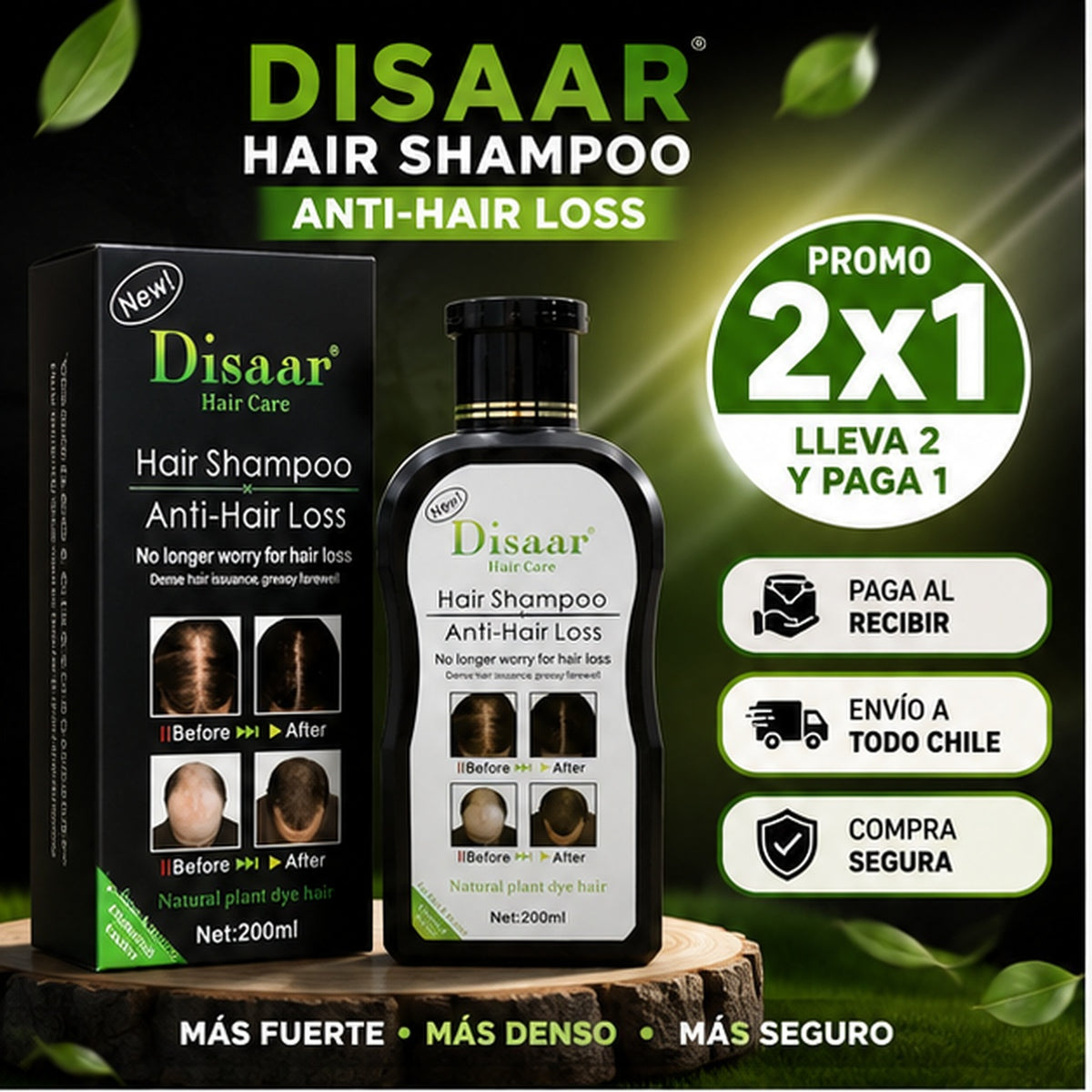 Shampoo Anticaída® - ¡Dile adiós a tus entradas!