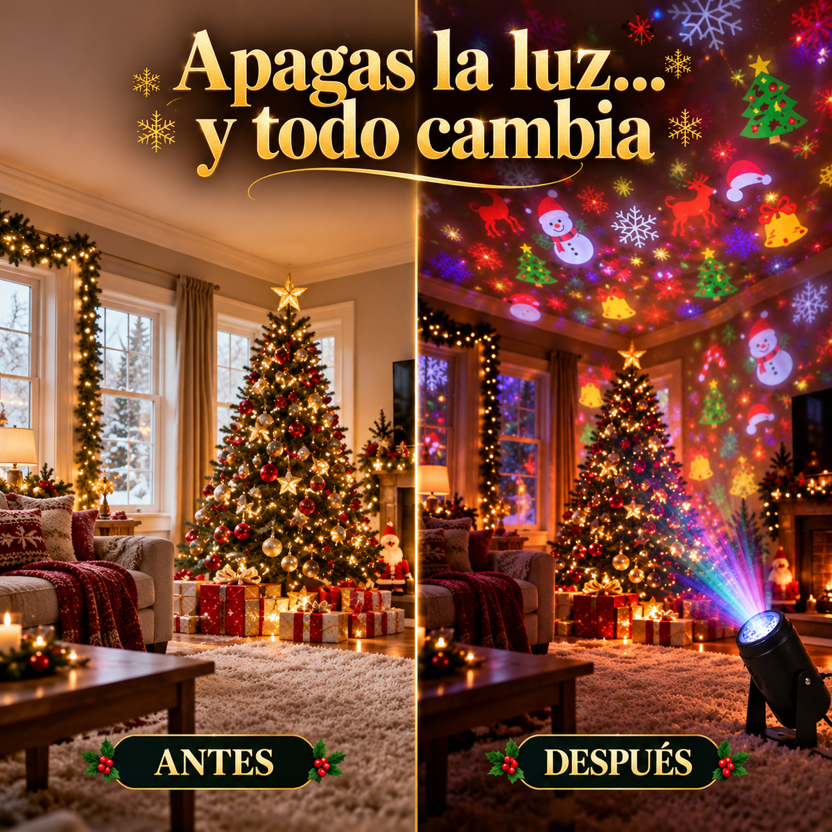 🎄Proyector Navideño: La Navidad que tus hijos recordarán siempre ✨