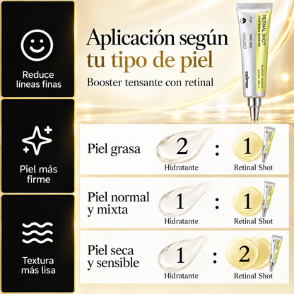 RETINAL SHOT : Menos arrugas y poros visibles en 4 semanas, mientras duermes