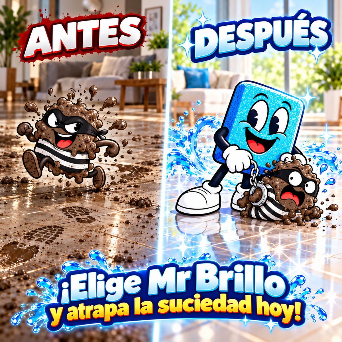 Mr. Brillo® - Deja tu Casa Brillante y Sin Mugre Pegada con 36 Pastillas