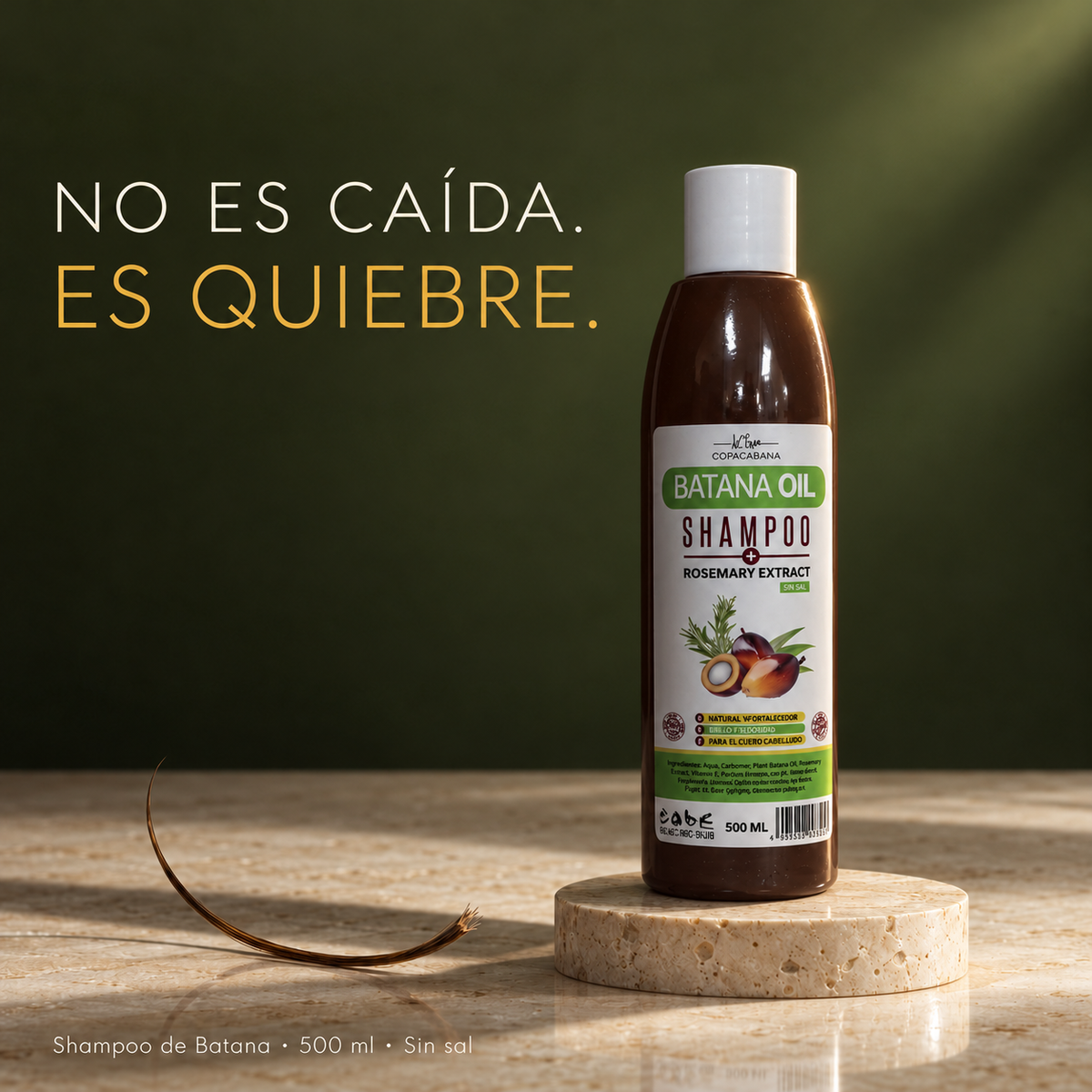 No es caída, es quiebre: el Shampoo de Batana que cuida el pelo que ya tienes