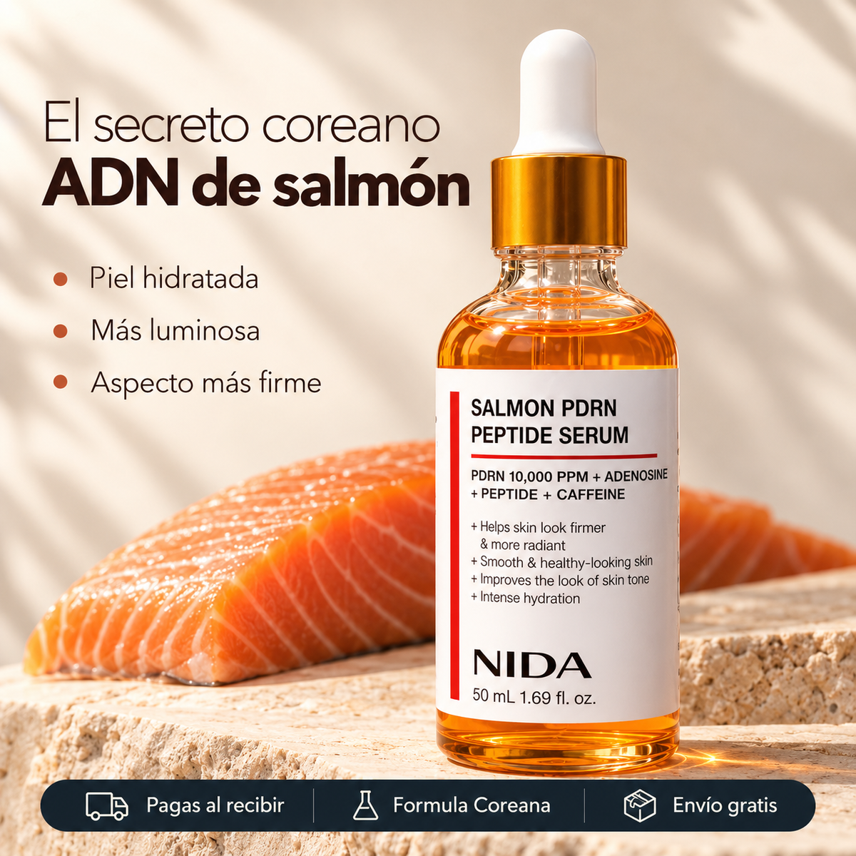 Serum con ADN de Salmón: ¿Por qué las coreanas se ponen ADN de salmón en la cara?