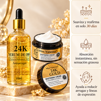 Devuélvele a tu piel su firmeza y luminosidad con el Pack 24K Gold