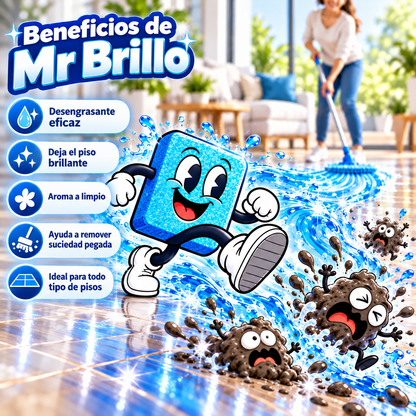 Mr. Brillo® - Deja tu Casa Brillante y Sin Mugre Pegada con 36 Pastillas