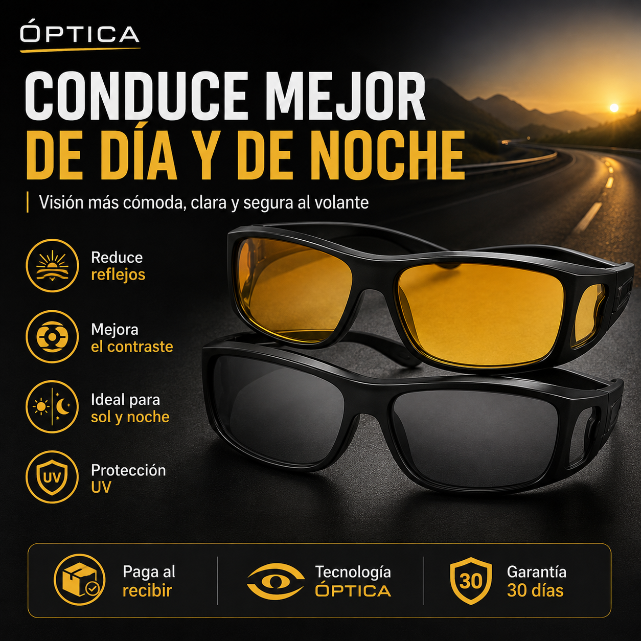 ÓPTICA™ - Visión Clara y Cómoda de Día y de Noche