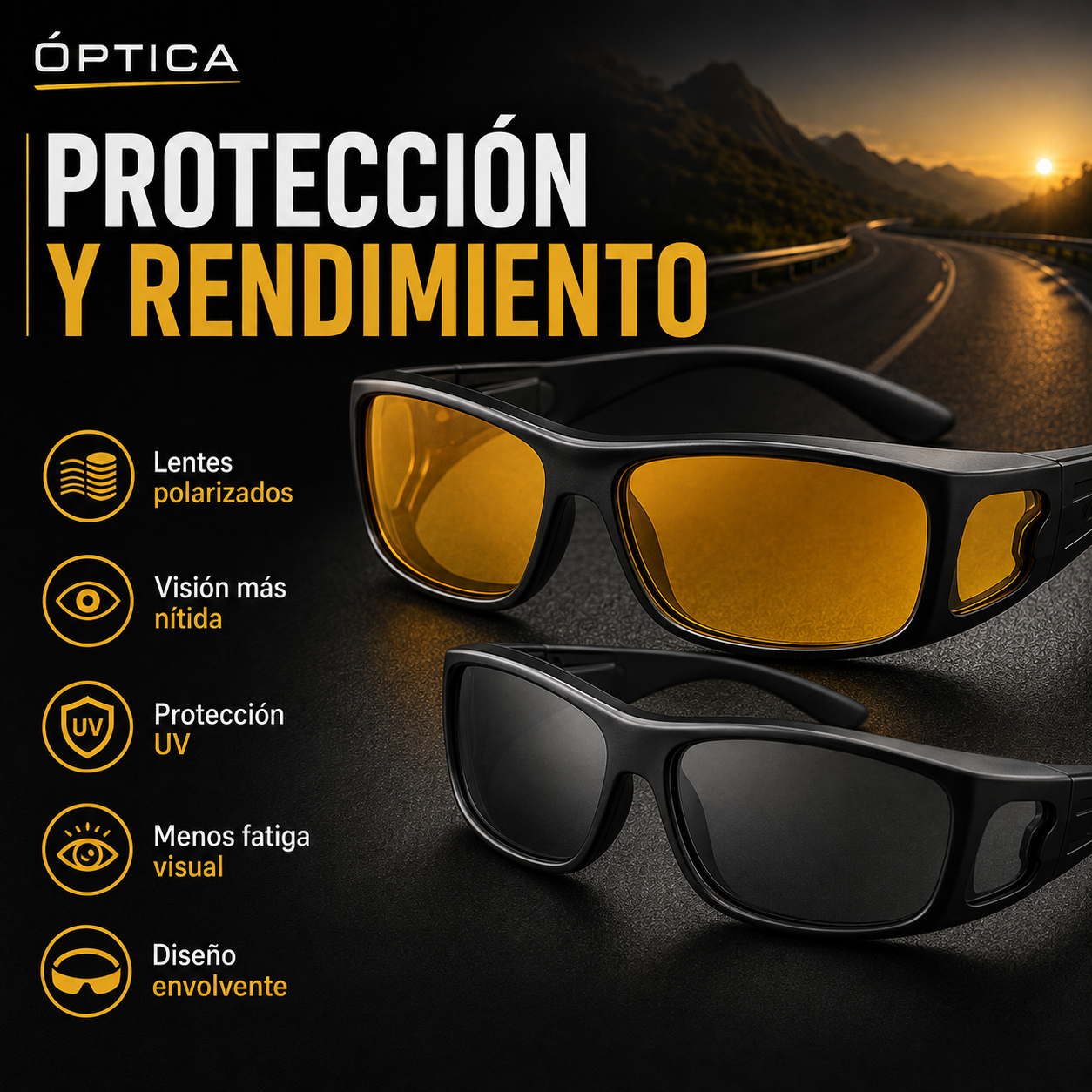 ÓPTICA™ - Visión Clara y Cómoda de Día y de Noche