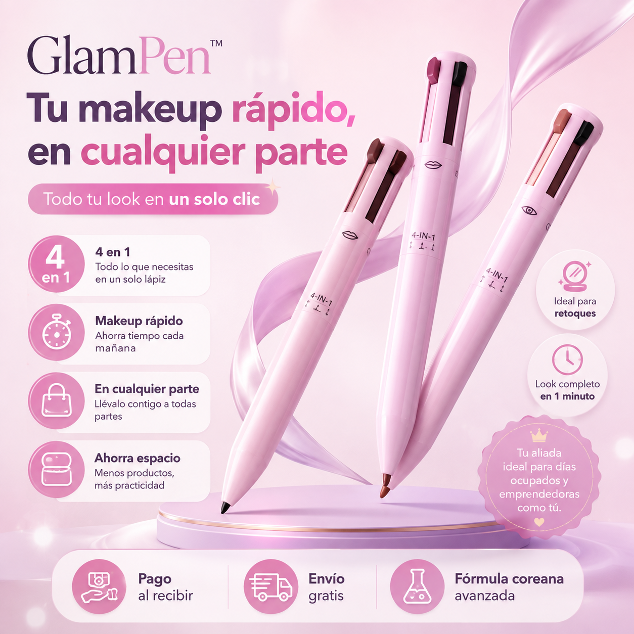 GlamPen™ – Lápiz de Maquillaje 4 en 1