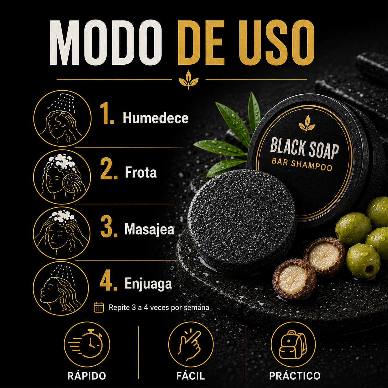 Y - BARRA SHAMPOO NEGRO ANTI CANAS