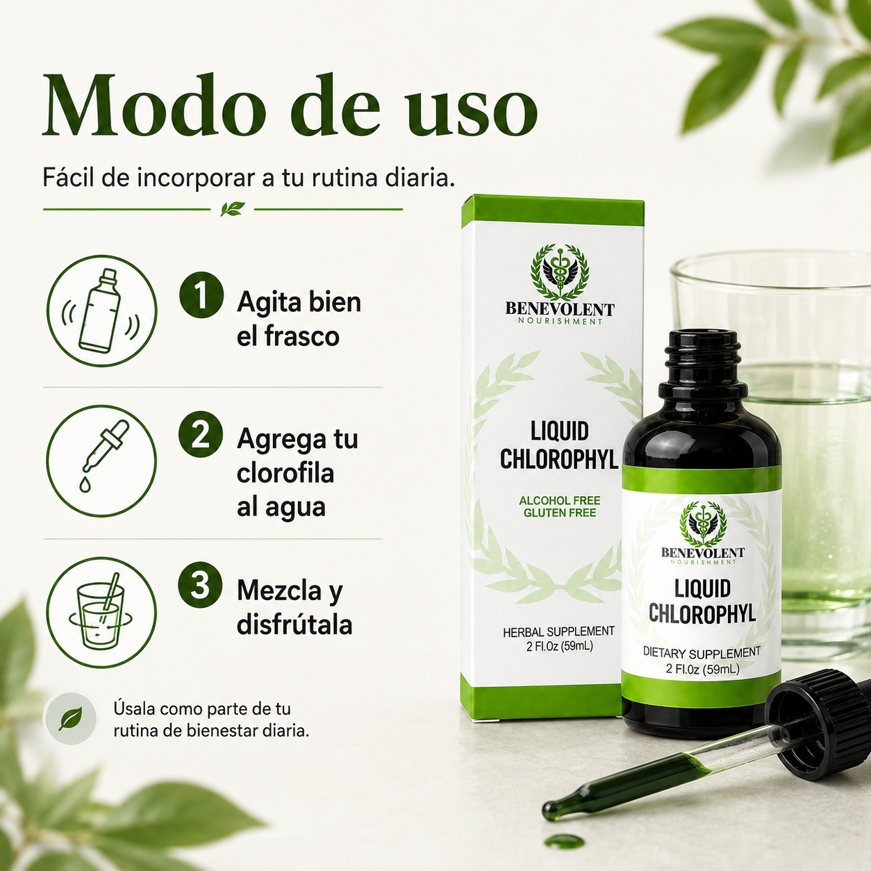 Clorofila Benevolent - Pureza natural que se siente