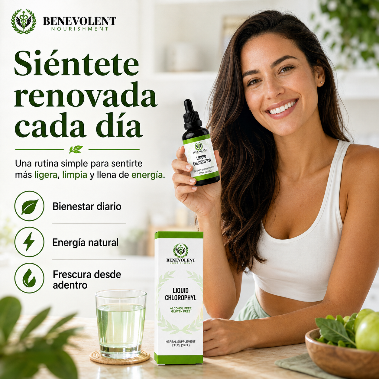 Clorofila Benevolent - Pureza natural que se siente
