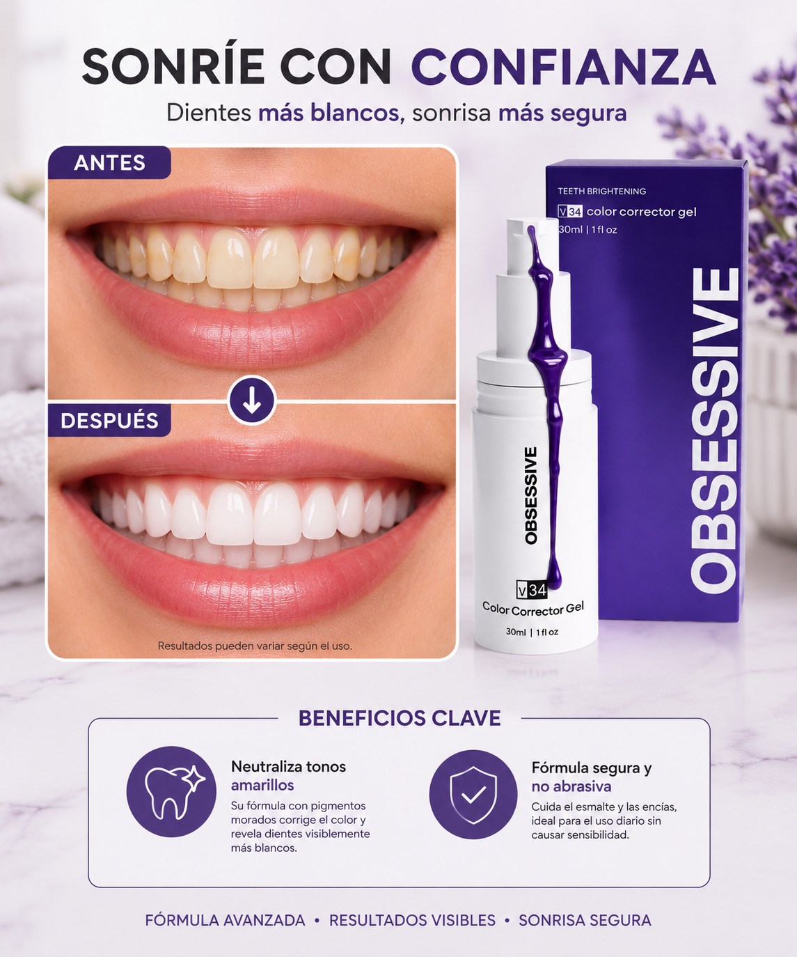 Pastal Dental Blanqueadora 🦷 - Corrector de color V34