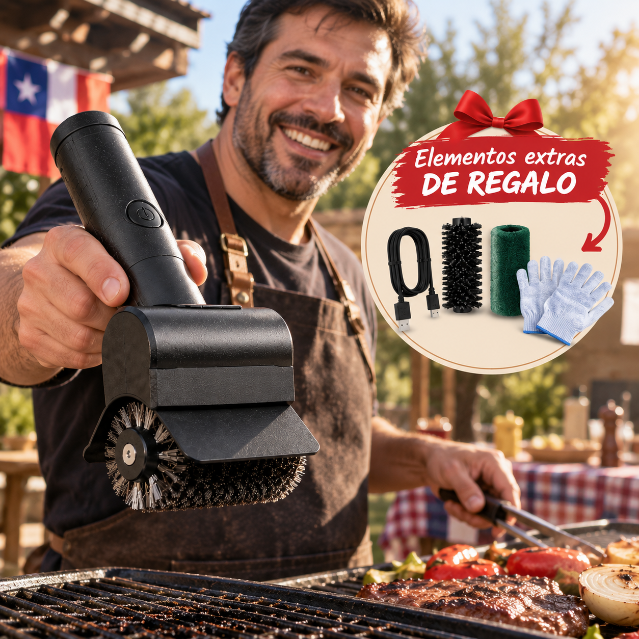 Cepillo eléctrico para parrillas - Limpia de verdad tu parrilla