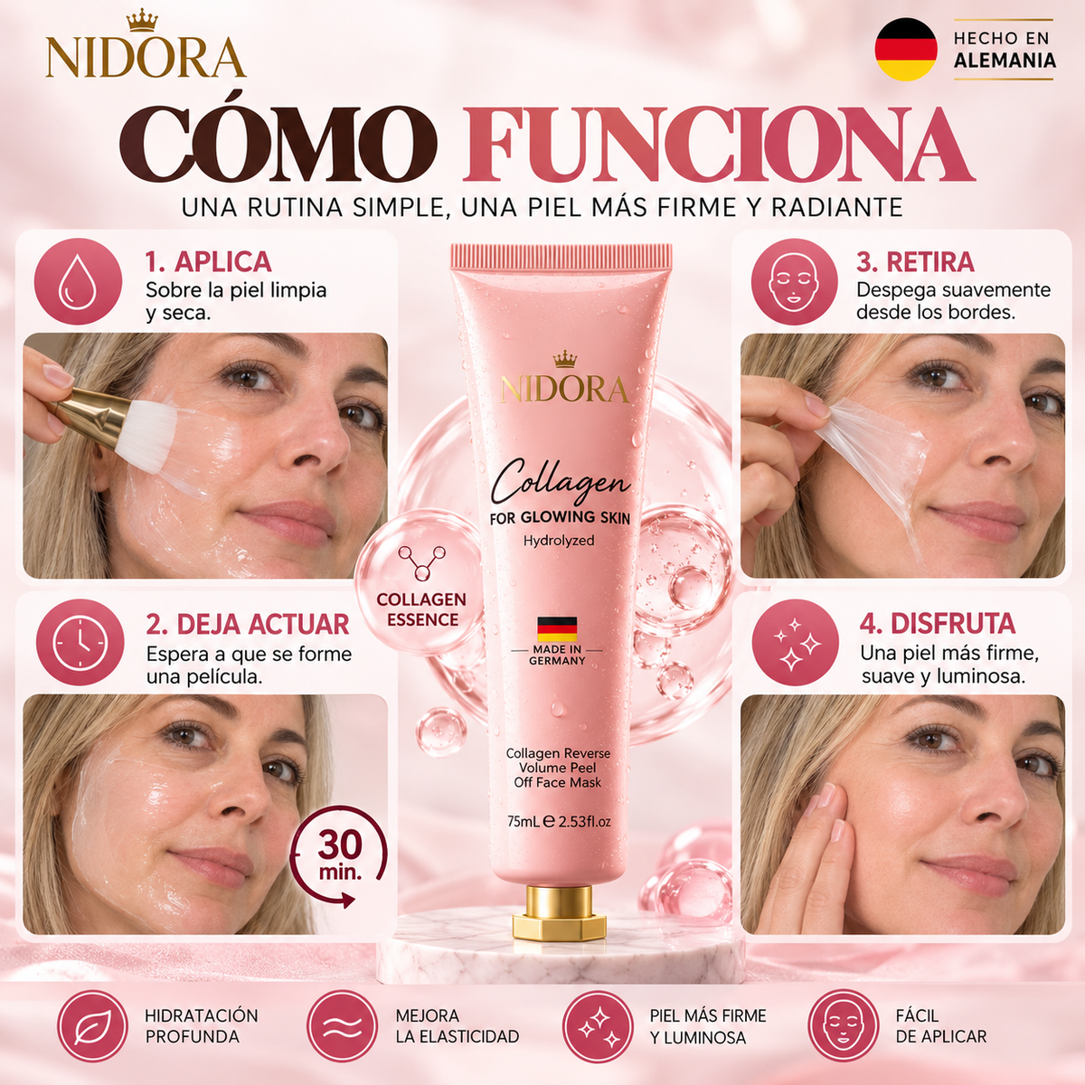 Mascarilla Nocturna con Colágeno - La Formula Alemana que Necesitas 🇩🇪