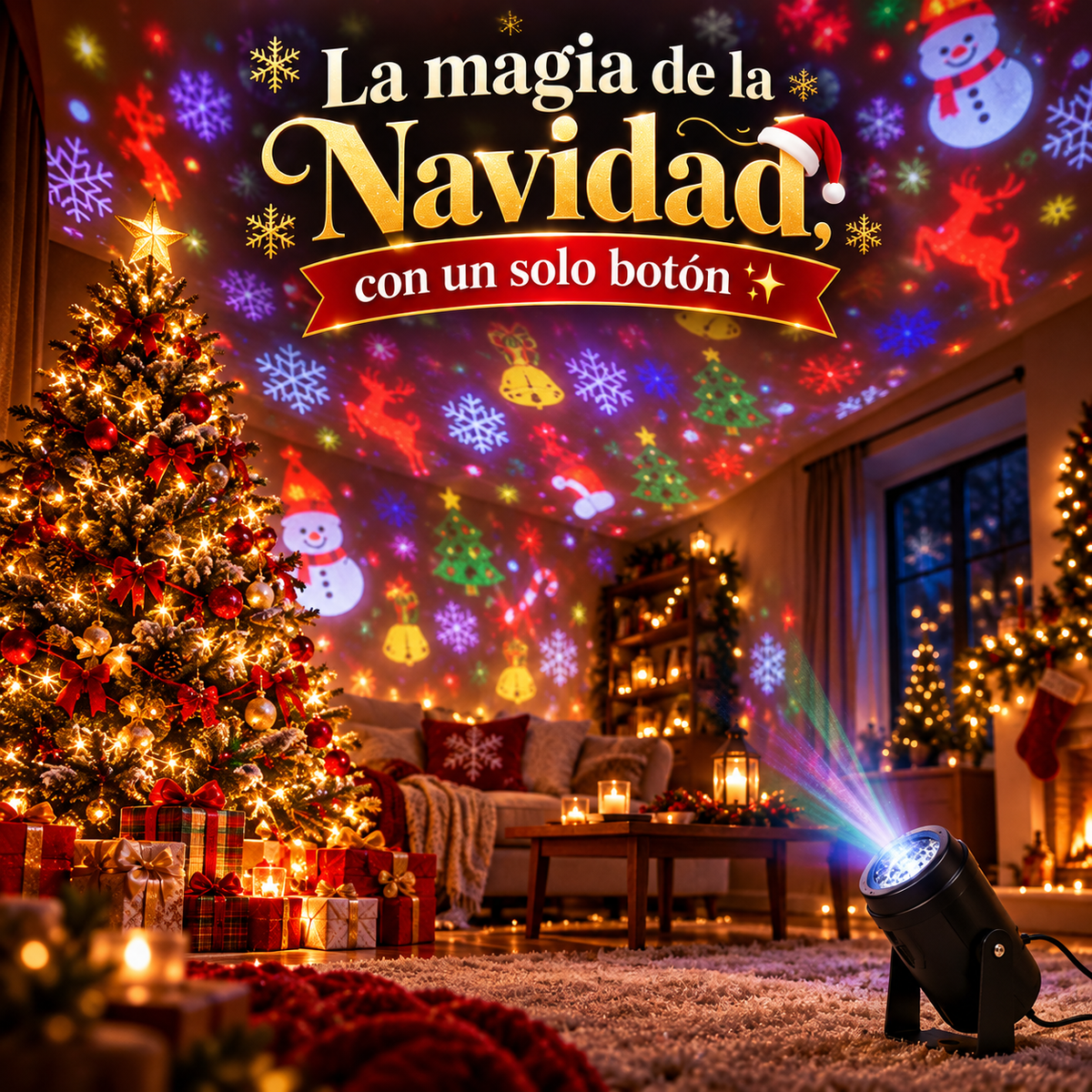 Proyector de Luces Navideño