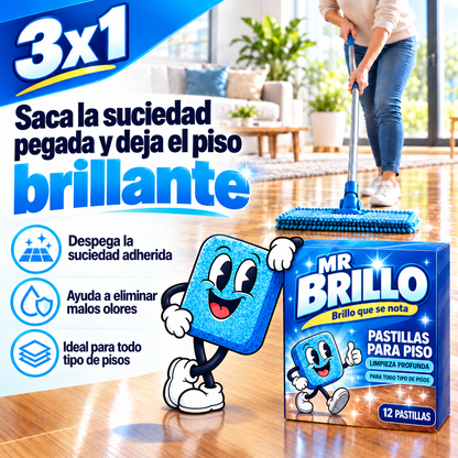 Mr. Brillo® - Deja tu Casa Brillante y Sin Mugre Pegada con 36 Pastillas