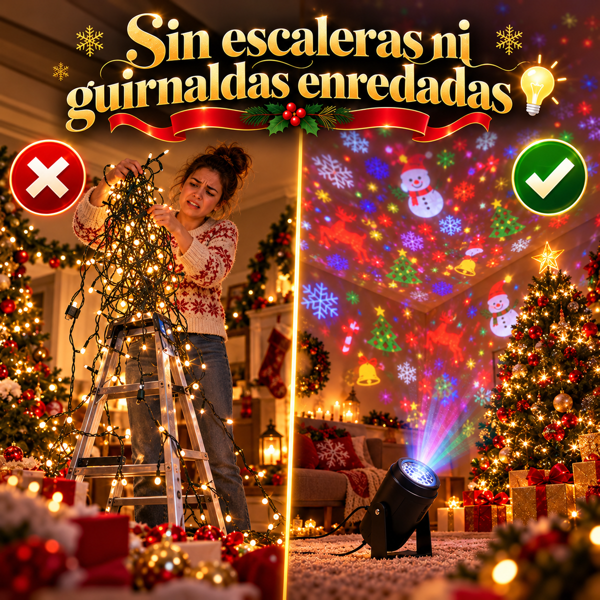 🎄Proyector Navideño: La Navidad que tus hijos recordarán siempre ✨