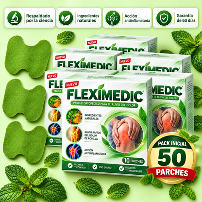 Fleximedic® - Kit 50 Parches naturales para el dolor de rodilla