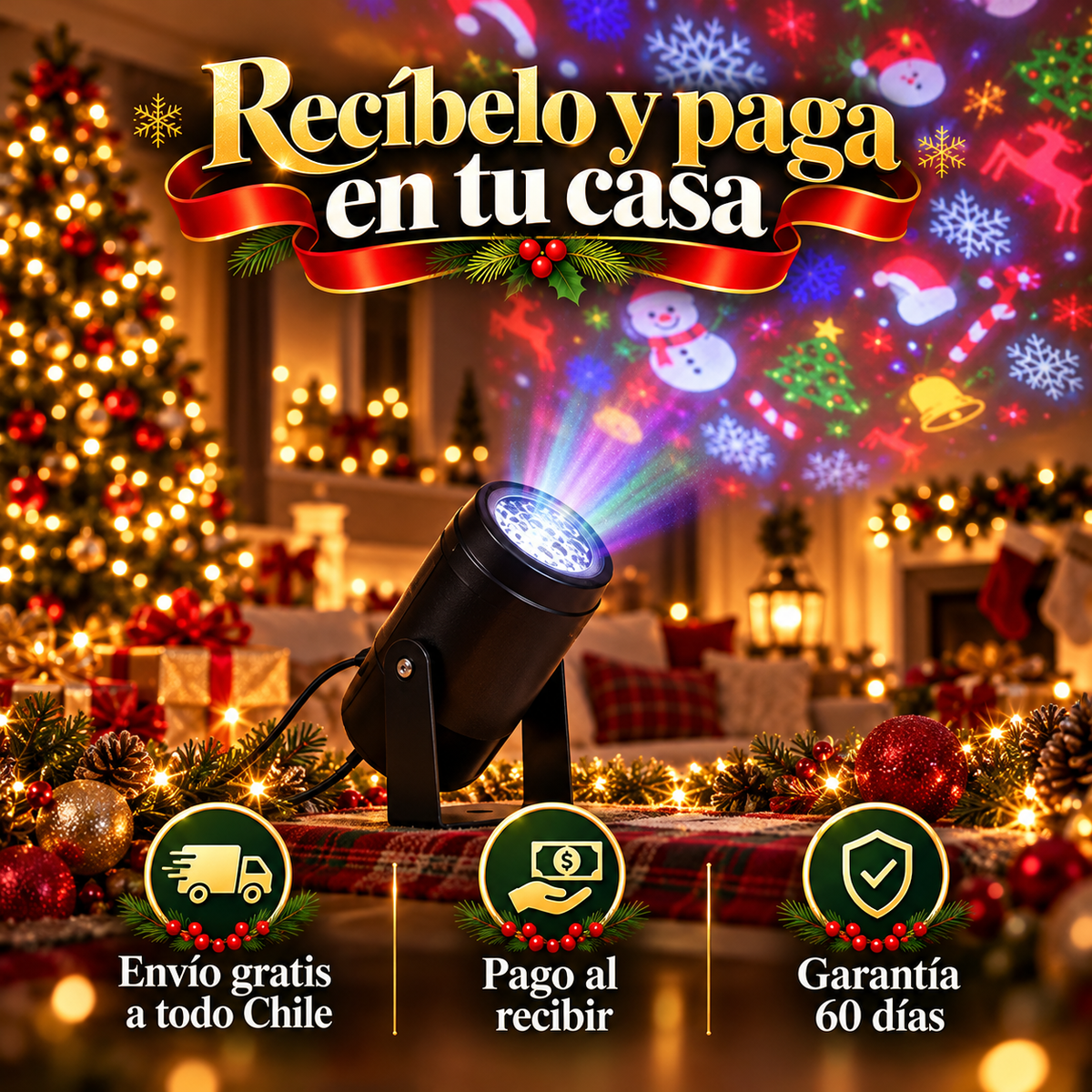 🎄Proyector Navideño: La Navidad que tus hijos recordarán siempre ✨