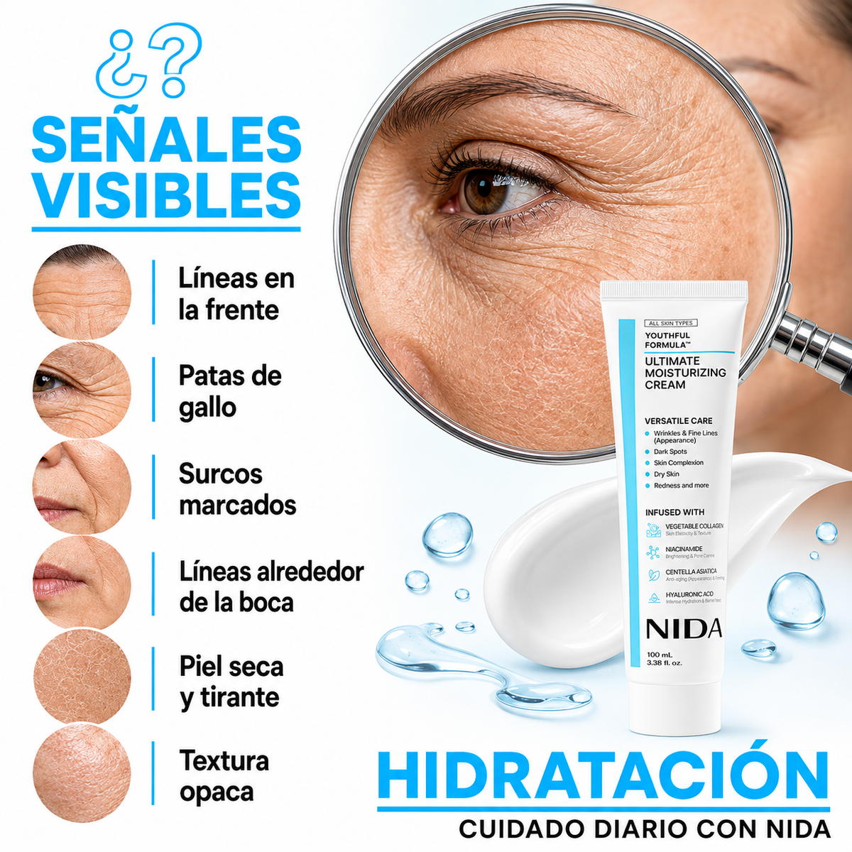 Crema Nida® - Rejuvenece tu piel desde el primer momento
